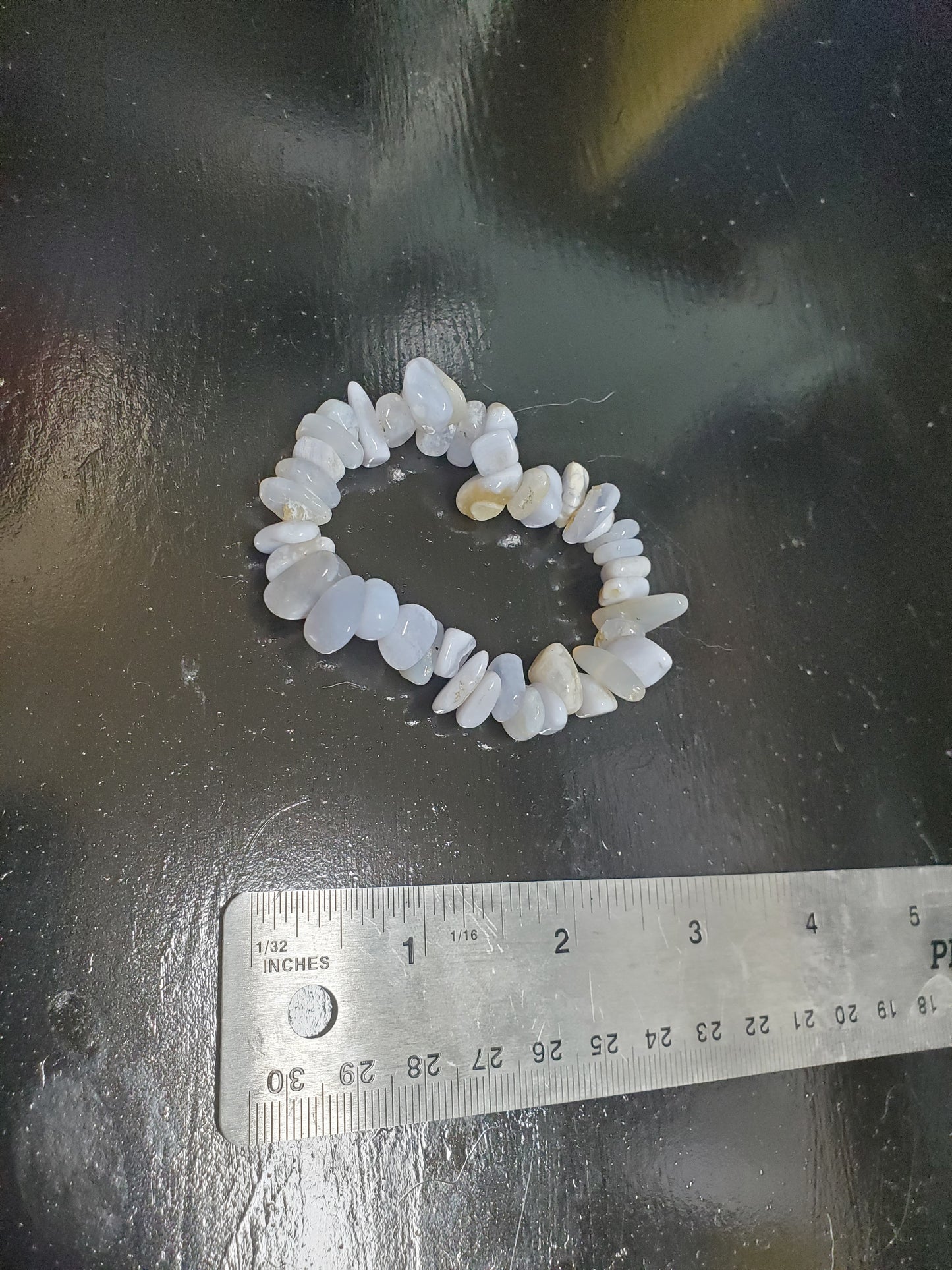 Hand Drilled Blue MoonStone Petite/Kids Stretch Bracelet
