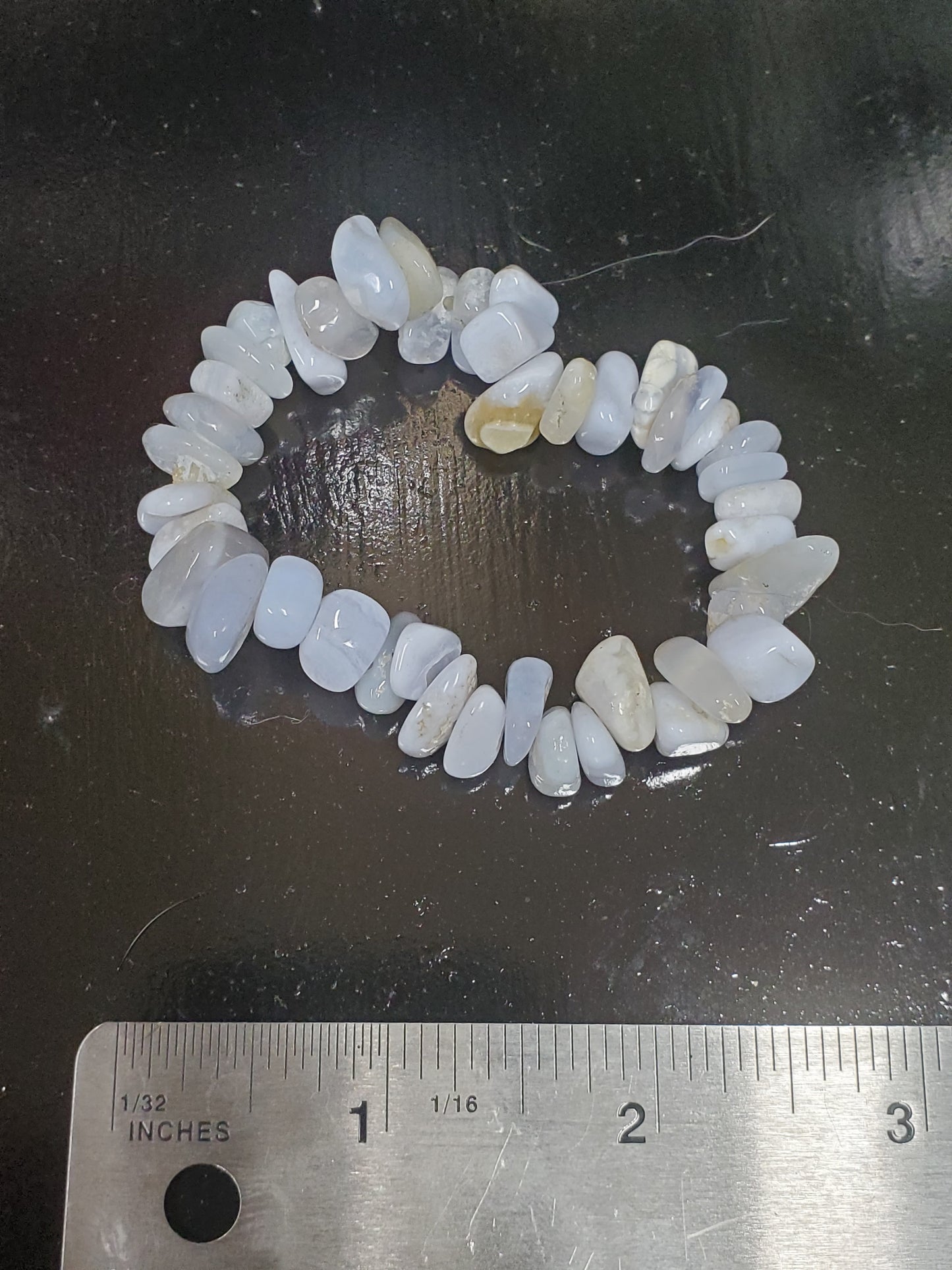 Hand Drilled Blue MoonStone Petite/Kids Stretch Bracelet