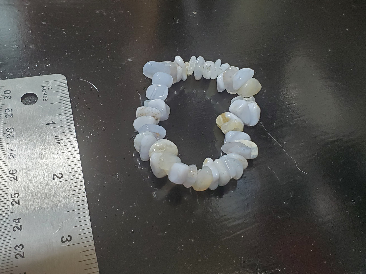 Hand Drilled Blue MoonStone Petite/Kids Stretch Bracelet