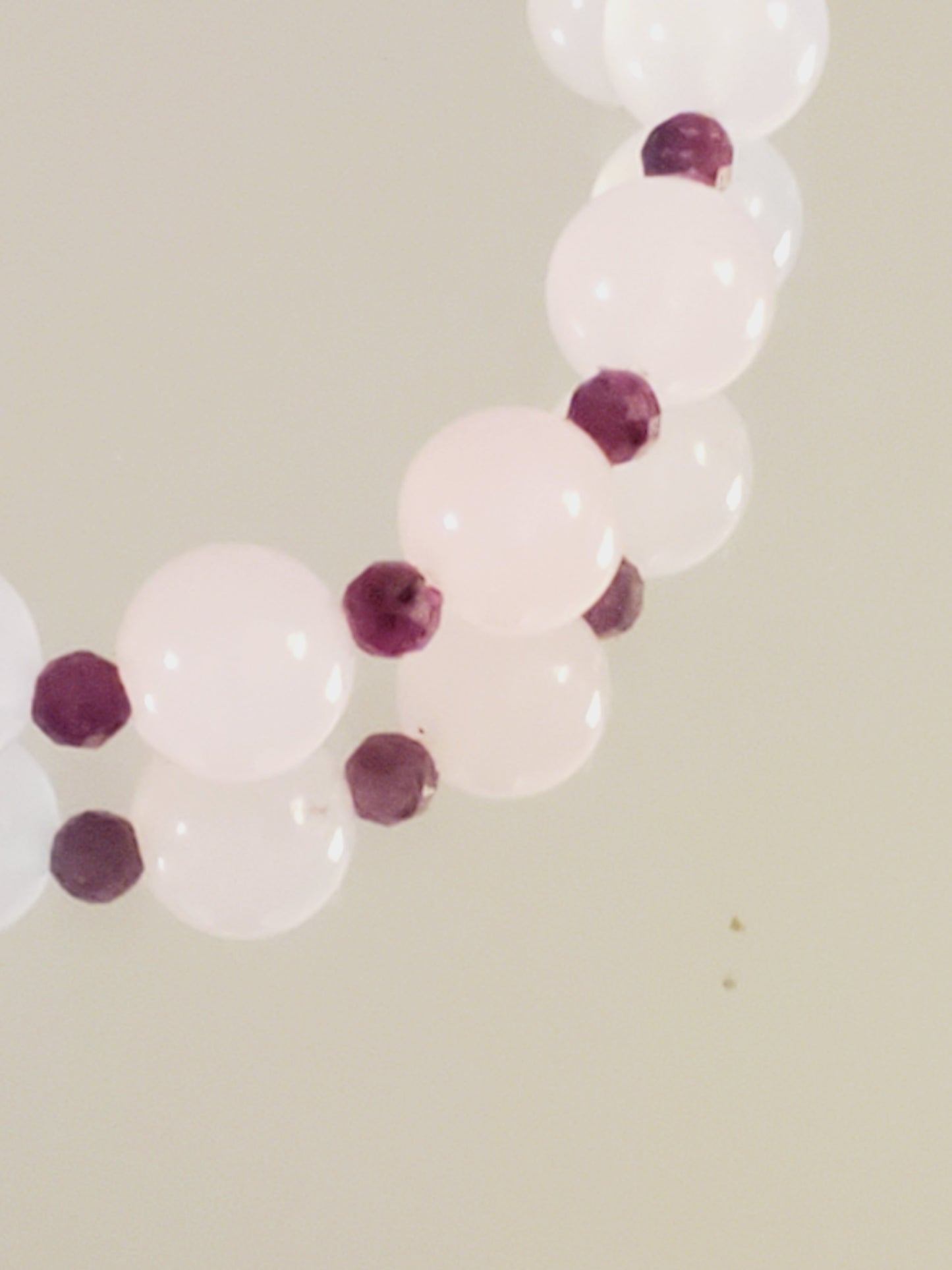 7 1/4 Rose Quartz And Rubies StretchBracelet