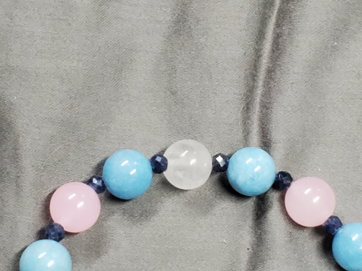 7.5 inch Cotton Candy Bubble Gum W/ gems Stretch Bracelet