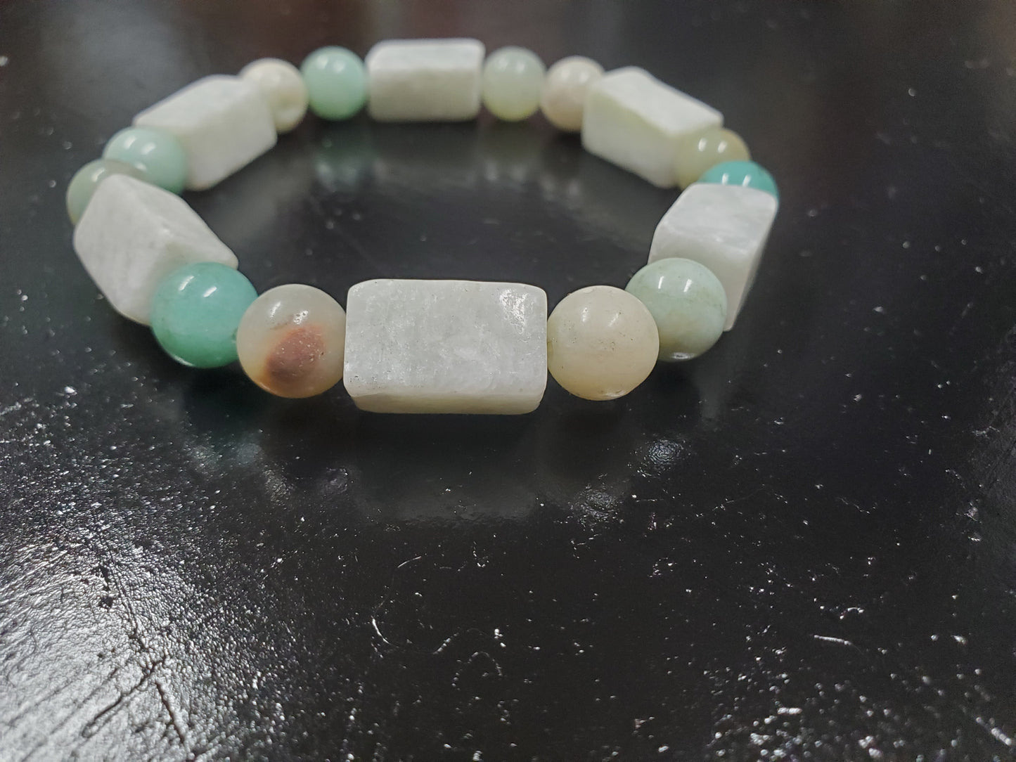 1 of a Kind 2 Ways Amazonite Stretch Bracelet!