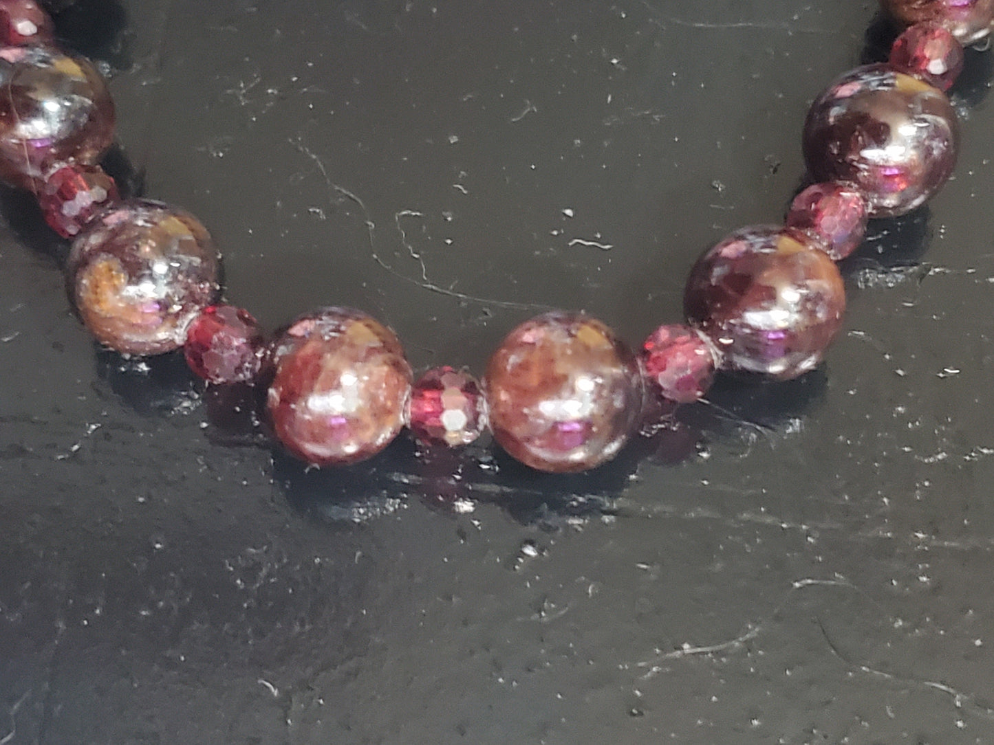 7" Garnet Stretch Bracelet