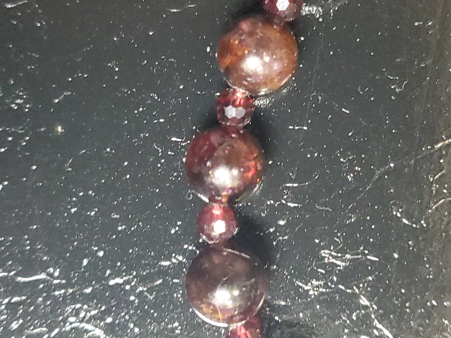 7" Garnet Stretch Bracelet