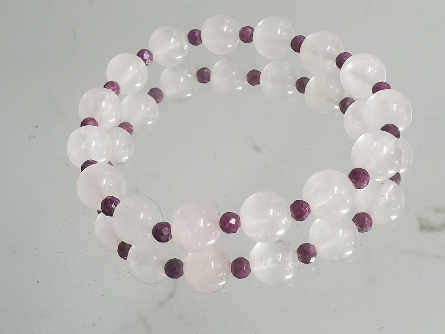 7 1/4" Ruby Rose Quartz Stretch